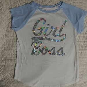 A white and blue shirt